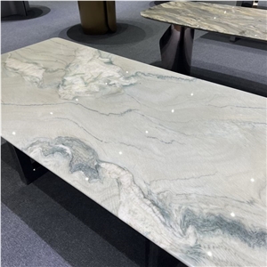 Macaubas Fantasy Quartzite Table Tops For Villa Decoration