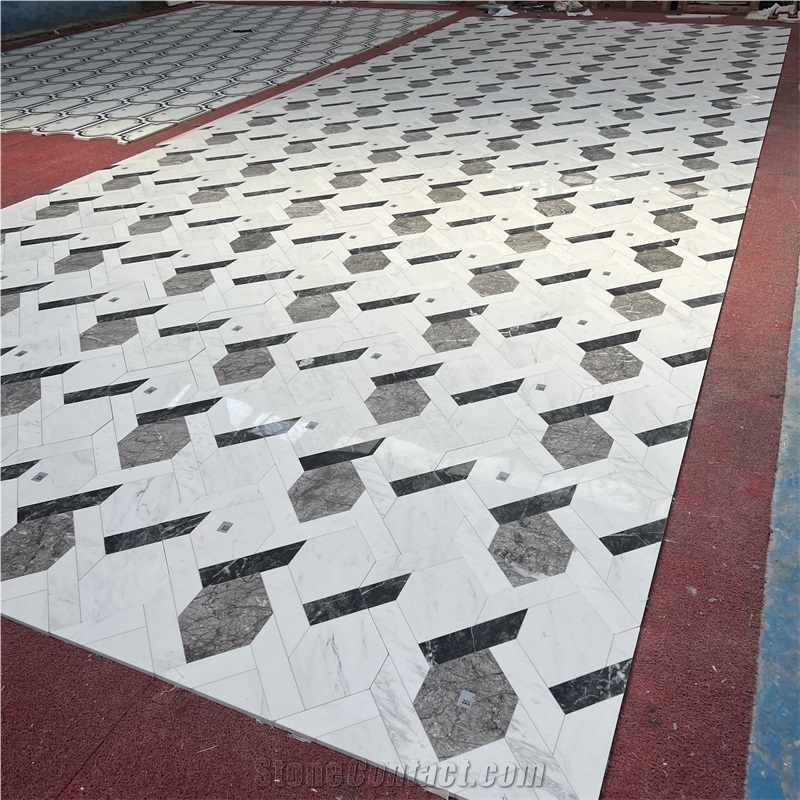 Modern Design Marble Waterjet Medallions For Home Floor Tile