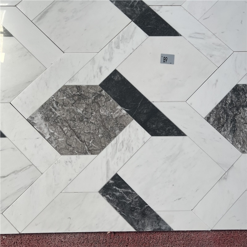 Modern Design Marble Waterjet Medallions For Home Floor Tile