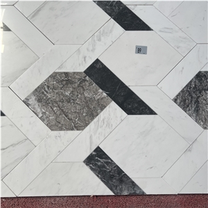 Modern Design Marble Waterjet Medallions For Home Floor Tile