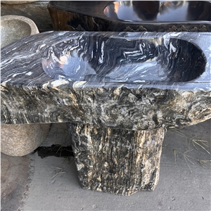 Modern Design Natural River Stone Wash Basin For Home Decor