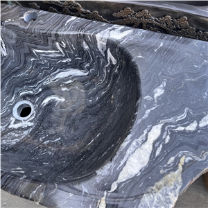 Modern Design Natural River Stone Wash Basin For Home Decor