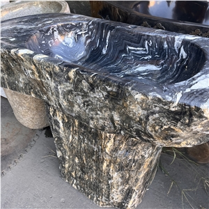 Modern Design Natural River Stone Wash Basin For Home Decor