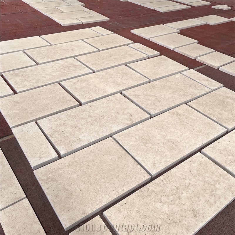 Natural Beige Limestone Tiles For Home Outdoor Wall Cladding