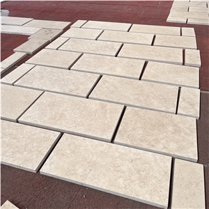 Natural Beige Limestone Tiles For Home Outdoor Wall Cladding