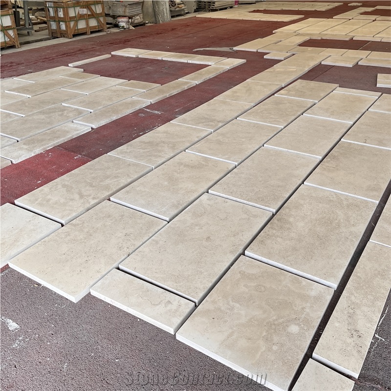 Natural Beige Limestone Tiles For Home Outdoor Wall Cladding