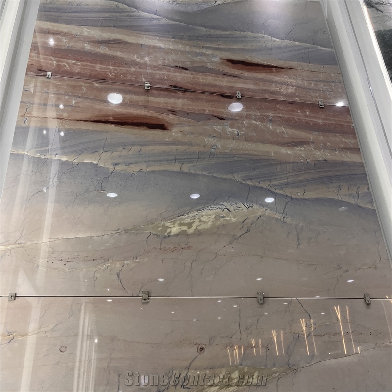 Natural Blue Sky Quartzite Slab For Background Wall Decor