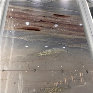 Natural Blue Sky Quartzite Slab For Background Wall Decor