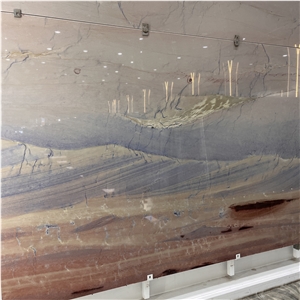 Natural Blue Sky Quartzite Slab For Background Wall Decor