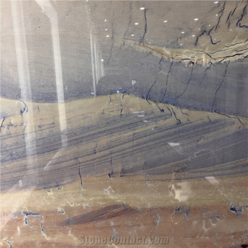 Natural Blue Sky Quartzite Slab For Background Wall Decor