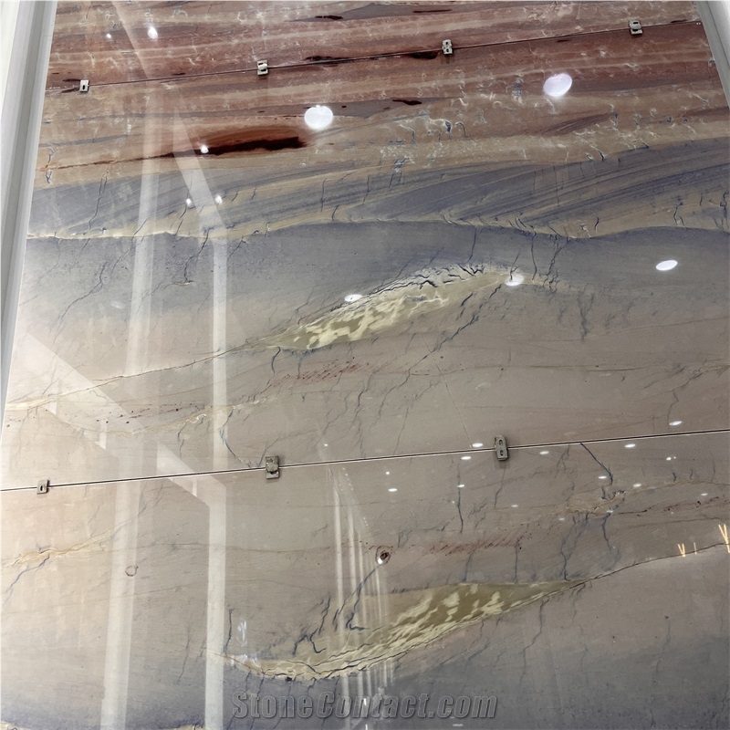 Natural Blue Sky Quartzite Slab For Background Wall Decor