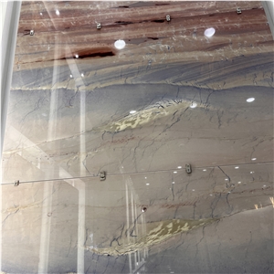 Natural Blue Sky Quartzite Slab For Background Wall Decor