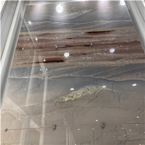 Natural Blue Sky Quartzite Slab For Background Wall Decor