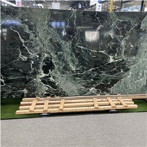 Natural Prada Green Marble Slab For Interior Wall Design