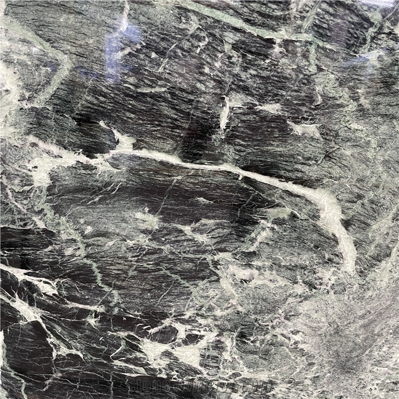 Natural Prada Green Marble Slab For Interior Wall Design