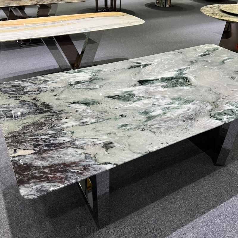 Natural Quartzite Aquarella Quartzite Dining Table Set