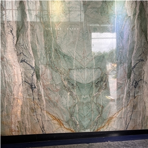 Natural Royal Emerald Green Quartzite For Background Wall