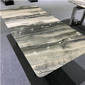 Natural Stone Rectangular Dining Table For Villa Decoration