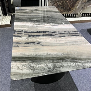 Natural Stone Rectangular Dining Table For Villa Decoration