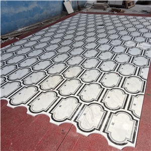 New Design Waterjet Medallions Inlays For Hotel Floor Tiles