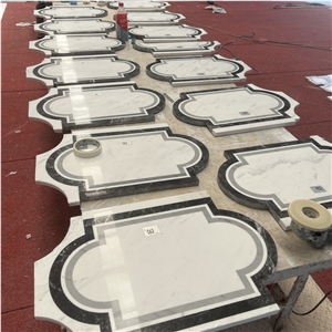New Design Waterjet Medallions Inlays For Hotel Floor Tiles