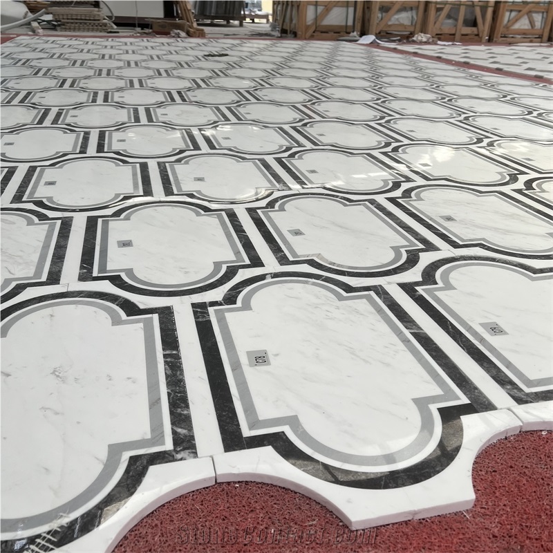 New Design Waterjet Medallions Inlays For Hotel Floor Tiles