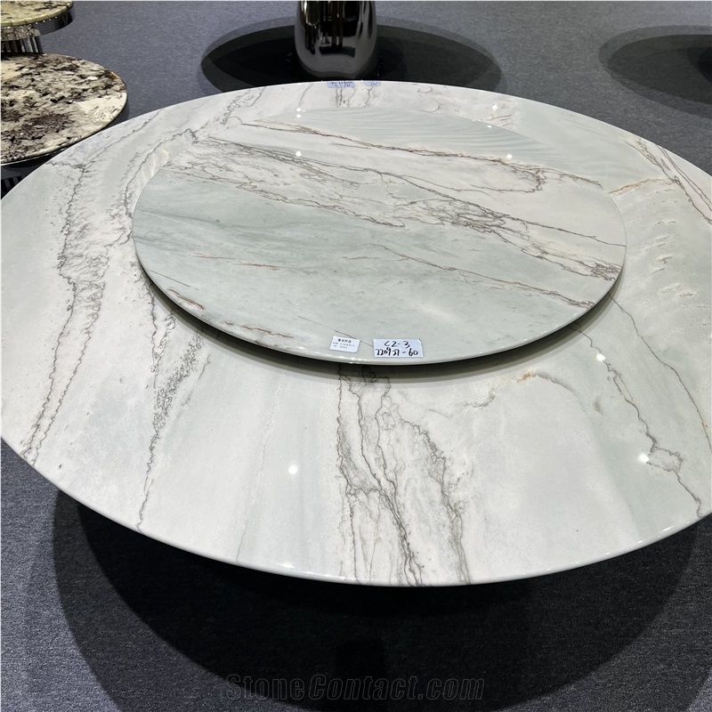 Ocean Wave Quartzite Round Table Tops Dining Room Furniture