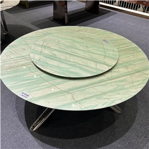 Pampers Green Quartzite Natural Stone Round Dining Table