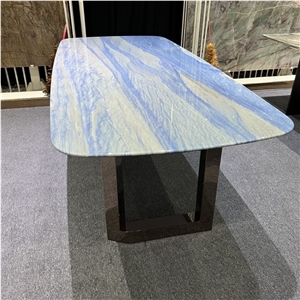 Rectangle Azul Macaubas Quartzite Table Top Home Furniture