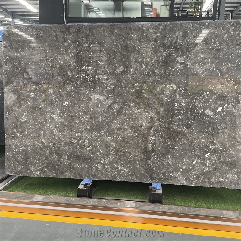 Starry Sky Grey Marble Slab For Home Hotel Floor Wall Design