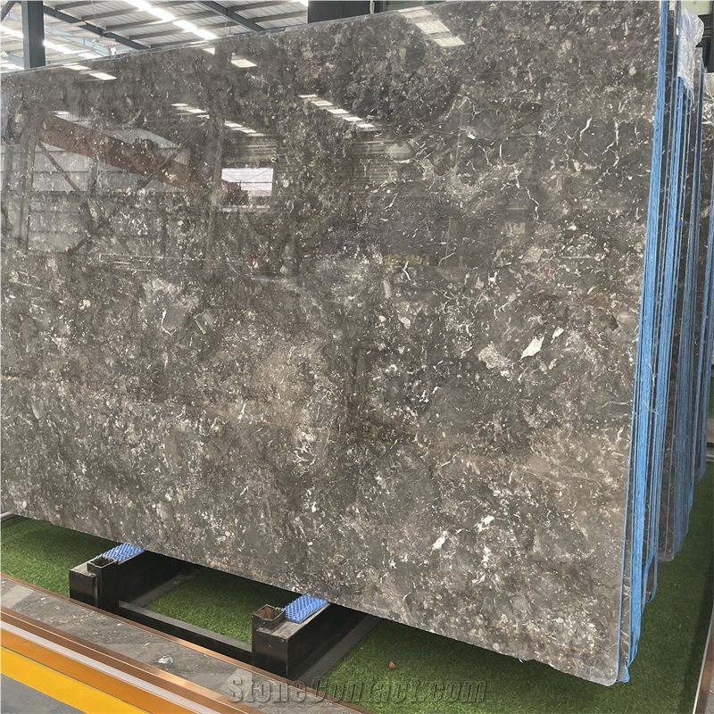 Starry Sky Grey Marble Slab For Home Hotel Floor Wall Design