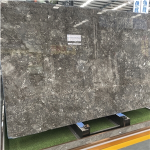 Starry Sky Grey Marble Slab For Home Hotel Floor Wall Design