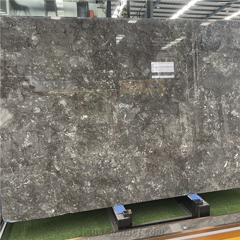 Starry Sky Grey Marble Slab For Home Hotel Floor Wall Design