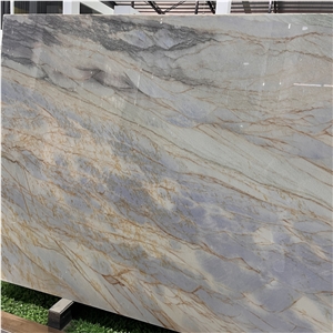 Top Quality Blue Cryatal Quartzite Slab For Interior Walling