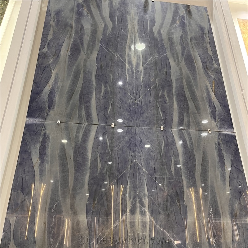 Top Quality Elegant Royal Blue Quartzite Slabs For Home Wall