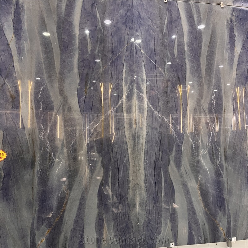 Top Quality Elegant Royal Blue Quartzite Slabs For Home Wall