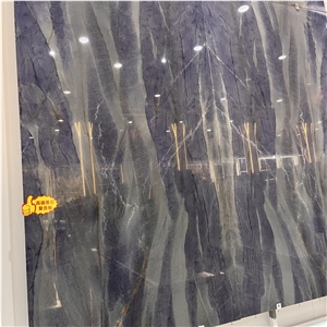 Top Quality Elegant Royal Blue Quartzite Slabs For Home Wall