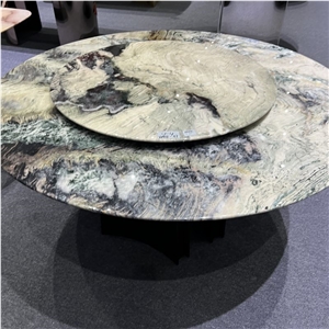 Valley Orchid Quartzite Round Dining Table Home Furniture