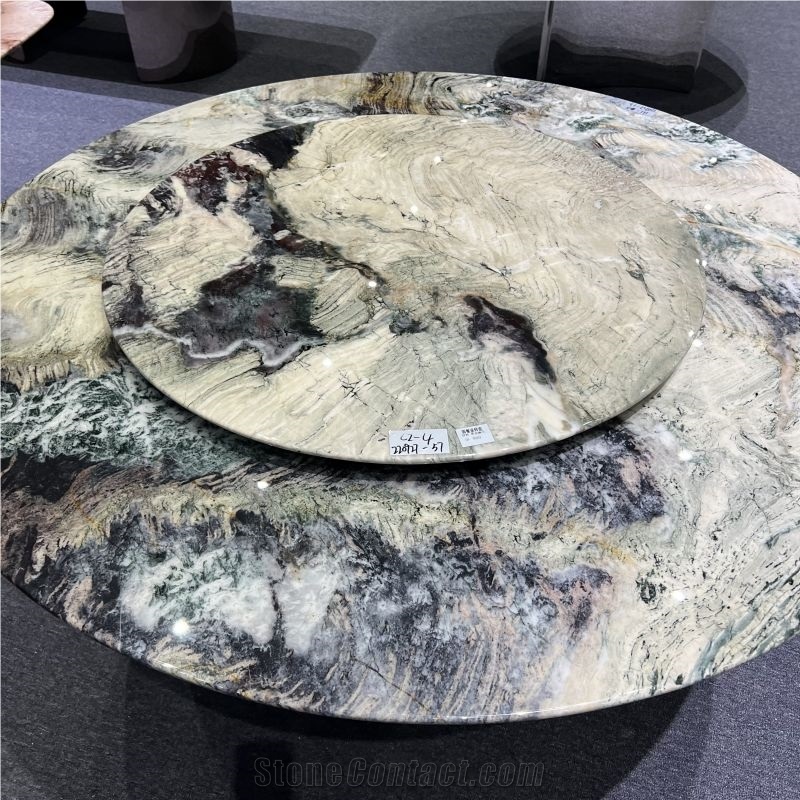 Valley Orchid Quartzite Round Dining Table Home Furniture