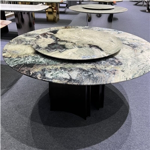Valley Orchid Quartzite Round Dining Table Home Furniture