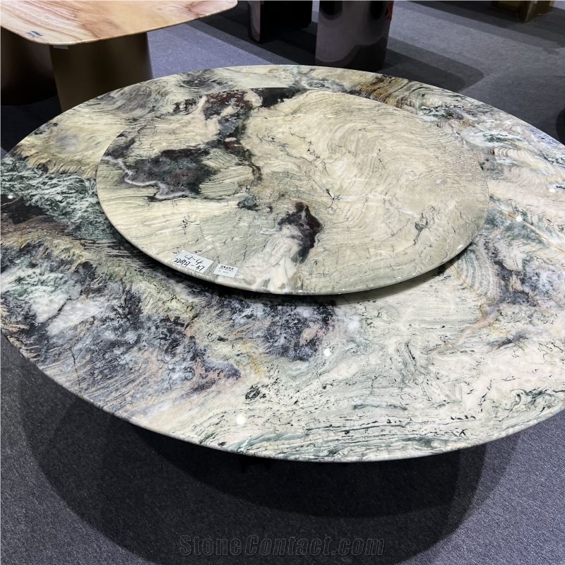 Valley Orchid Quartzite Round Dining Table Home Furniture