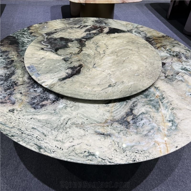 Valley Orchid Quartzite Round Dining Table Home Furniture