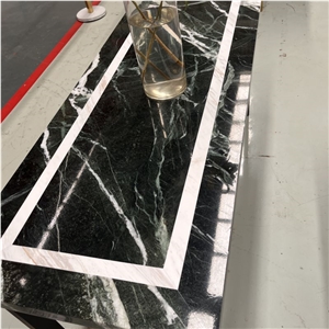 Veria Green Marble Table Tops Dining Table For Home Design