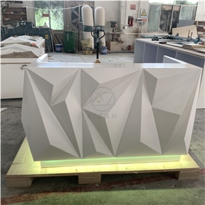 Artificial Stone Modern Salon Reception Desk Artificial Stone Modern Salon Reception Desk