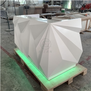 Artificial Stone Modern Salon Reception Desk