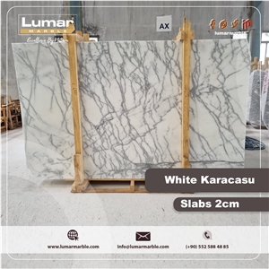 White Karacasu Marble- Mugla White Marble Slabs
