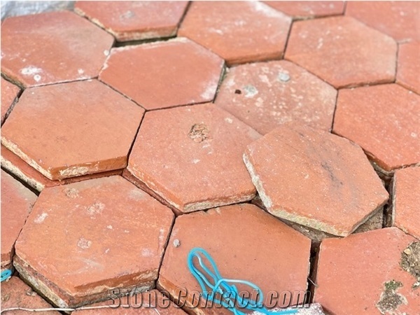 Antique Terracotta Hexagon Floor Tiles