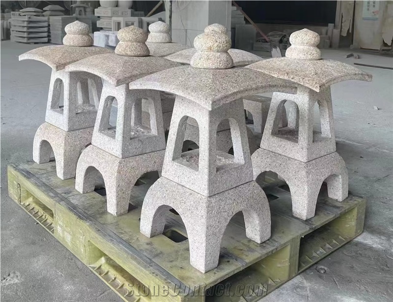 Bush Hammered Granite G682 Garden Lantern Japanese Lanterns