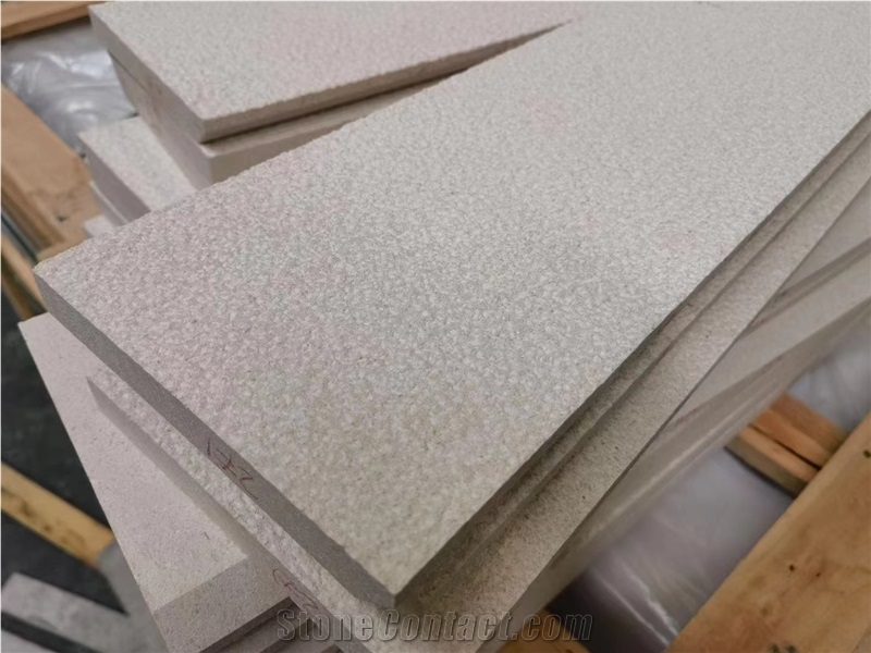 Bushhammered White Limestone Tile Limra Limestone Wall Tile