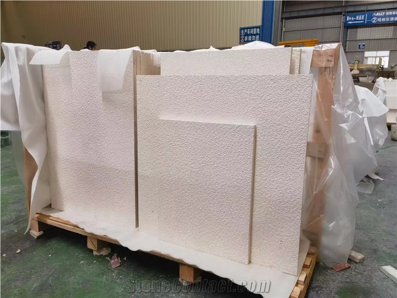 Bushhammered White Limestone Tile Limra Limestone Wall Tile